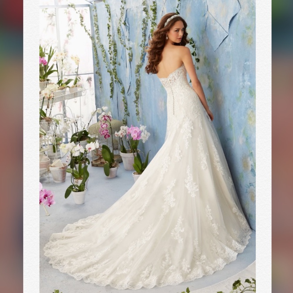 New Mori Lee Wedding Dress. Never worn/altered - Picture 2 of 8